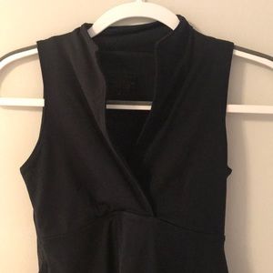 Black Lululemon deep V workout top